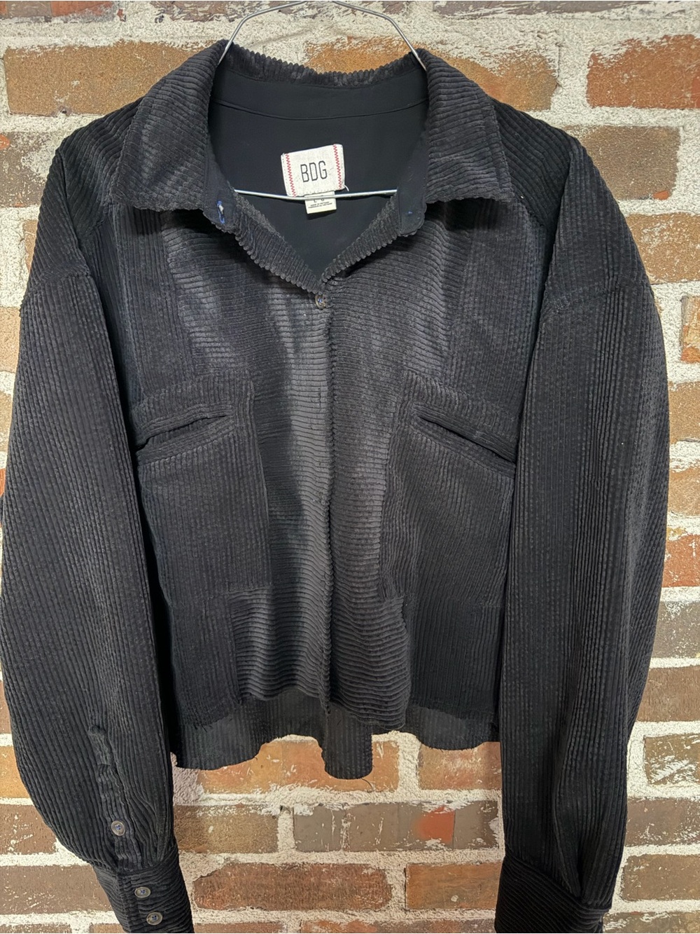 BDG Black Corduroy Boxy Jean Jacket